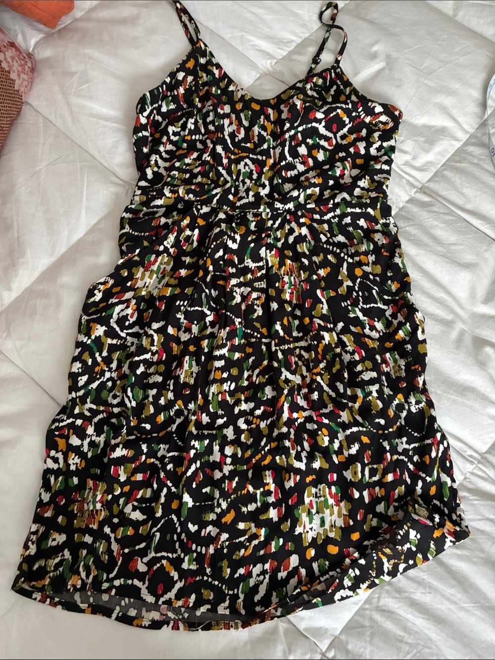 Mossimo Supply Co. Black Mini Dress with Multicolor Abstract Print